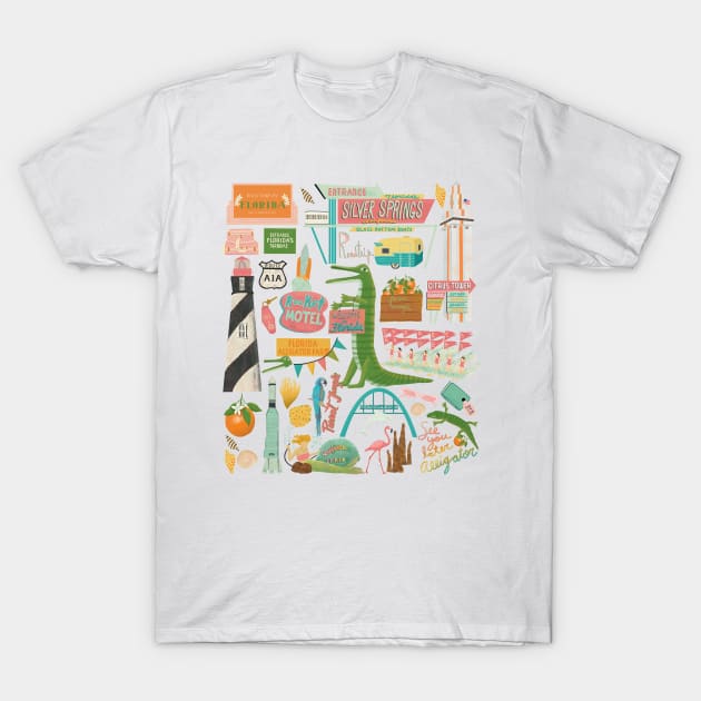 Vintage Florida Road Trip T-Shirt by jenblove